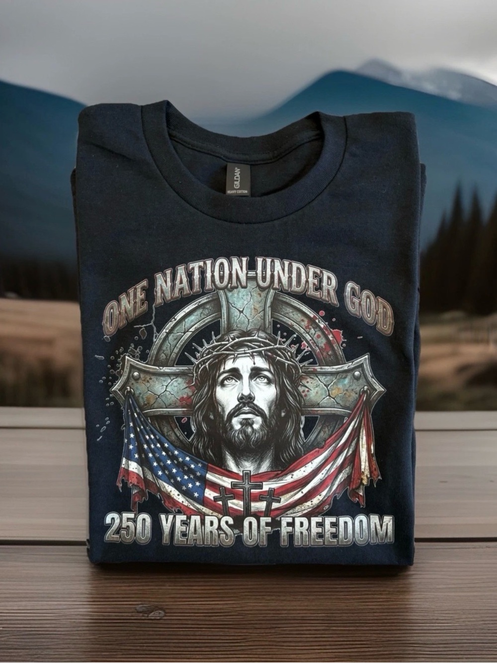 250th USA  4th of July Anniversary Christain T- Shirt